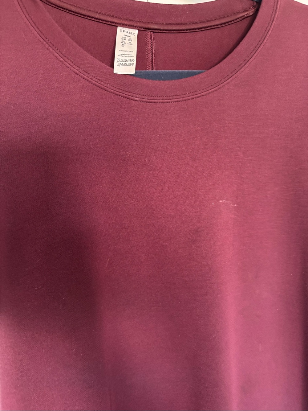 SPANX Burgundy Short-Sleeve Midi Crewneck Dress - Picture 3 of 5